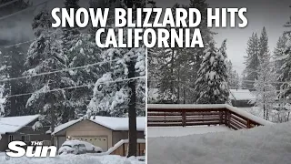 California blizzard: 100mph 'life-threatening' storm dumps 10ft snow on Sierra Nevada