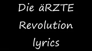 Die Ärzte Revolution lyrics