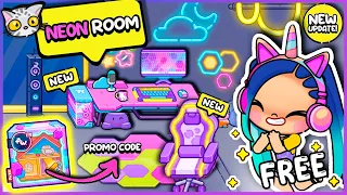 I Build a Gamer Room in My Mansion! 🎮  TEEN NEON ROOM 🌈  FREE Decoration Ideas | Avatar World