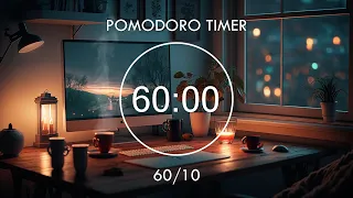 60/10 Pomodoro Timer ~ Study With Me • Lofi Music Helps Study, Work Effectively ★︎ Focus Station