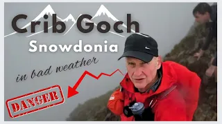 Crib Goch in BAD Weather a grade 1 scramble & the HARDEST route up Snowdon | Yr Wyddfa