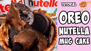 Oreo Nutella Mug Cake Recipe tutorial #Shorts