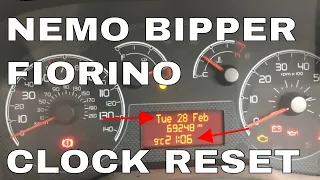 How To Set The Time and Date on a Citroen Nemo Peugeot Bipper Fiat Fiorino Set the clock Adjust time