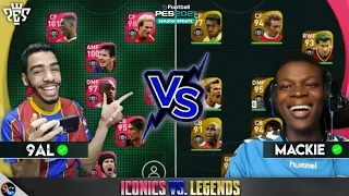 9AL GAMES vs MACKIE PES HD 🔥Iconic moments vs legends 🔥 pes 2021 mobile