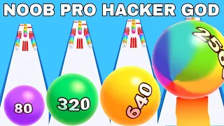NOOB VS PRO VS HACKER VS GOD   in Ball Master:Ball Run 3D