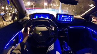 New PEUGEOT 2008 (2020) - NIGHT POV test drive (crazy ambient lights & 3D i-cockpit) GT Line