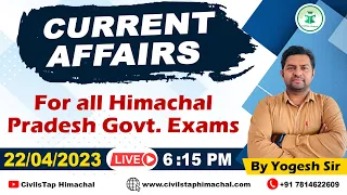 Himachal Daily Current Affairs Quiz and MCQ | 22 April 2023 | HPAS/HAS/Allied/NT