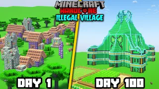 I Survived 100 Days On ILLEGAL SUPERFLAT VILLAGE in Minecraft Hardcore HINDI [FULL MOVIE]