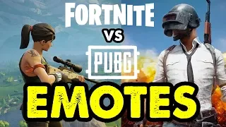 FORTNITE VS PUBG EMOTES! Compare which one is the best!