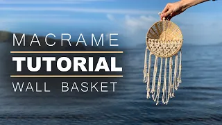 Tutorial Wicker Wall Basket / Macrame Pocket / Plant Hanger #3