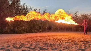 Мощный самодельный ручной огнемёт | powerful hand flamethrower