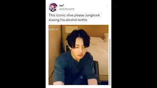 This Iconic Vlive of Jungkook drinking Wine😅😅 #shorts #jungkook #btsjungkook #btsshorts