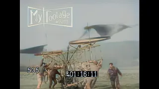 4K 60fps | 1920s Early Helicopters Color - Frame Interpolation