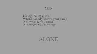 "Alone" | Poetry by two Christian pilgrims