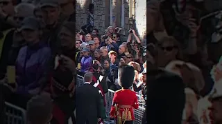 The moment a man shouted at Prince Andrew during procession