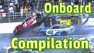 Onboard Compilation - 2024 Nascar Talladega Last Lap Crash