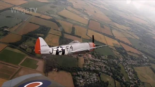 P-47 Thunderbolt and P-51 Mustang at Flying Legends 2019