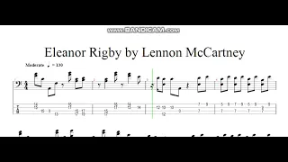 Eleanor Rigby by Lennon McCartney (bass solo tab)