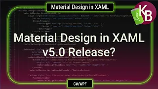 C#/WPF - Material Design in XAML 5.0 Release?