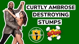 Curtly Ambrose destroys stumps cricket highlights compilation West indies best fast bowler