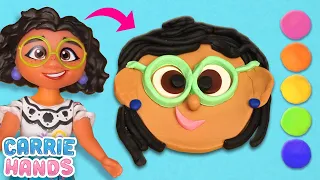 Disney Encanto Mirabel & Isabella Make DIY Play Doh Faces | Craft Videos For Kids