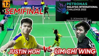 #Semifinal - Justin Hoh (MAS) vs Lim Chi Wing (MAS) | Malaysia International Challenge 2022