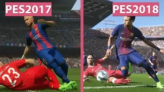 PES | Pro Evolution Soccer 2017 vs. 2018 Screenshots & Trailer Graphics Comparison