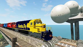 Ancient Jungle Challenge Train Crashes | BeamNG Drive