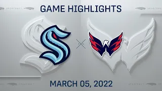 NHL Highlights | Kraken vs. Capitals - Mar 5, 2022