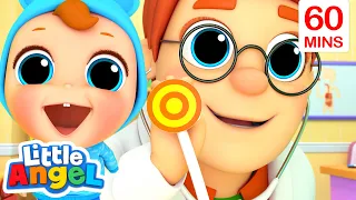 Going To The Doctor | Little Angel | Cartoons for Kids - Explore With Me!