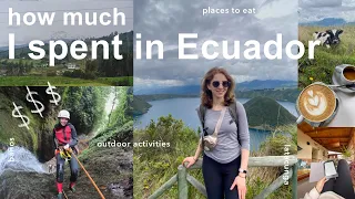 what i spend in a week in Ecuador💵🚵🏼‍♂️| items with prices, travel vlog, places to see