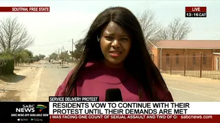 Soutpan residents vow to continue with their protest until demands are met