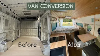 DIY Luxury Camper Van Conversion - 6 months in 10 min -  Full Build Timelapse