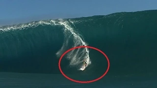 Watch the terrifying moment a surfer nearly died a monster wave