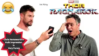 Thor: Ragnarok Cast Impersonate Marvel Characters - Try Not To Laugh - 2017