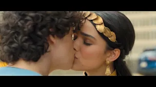 Rachel Zegler kissing scene from shazam 2 movie