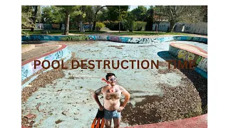 POOL DEMOLITION TIME😁