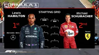 F1 Starting Grid In The Order Of Most F1 Wins