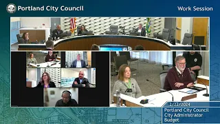 Portland City Council Work Session - City Administrator Budget 02/22/24