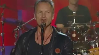 sting live - spirits in the material world (jimmy  kimmel show 2005)