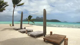 Private Island 🏝 Beach Walking Tour | Motu Tane, Bora Bora, French Polynesia 🇵🇫 | 4K Ultra HD Travel