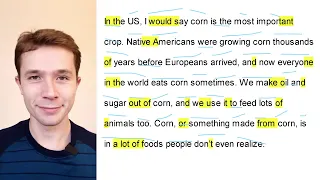 American English Intonation Practice | IELTS Topic: Describe an Important Crop in Your Country