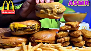 ASMR MCDONALDS DOUBLE CHEESE BURGER, CHICKEN NUGGETS AND FRENCH FRIES | MUKBANG | MASSIVE BITES🤯