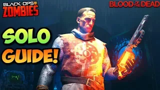 BLOOD OF THE DEAD SOLO EASTER EGG GUIDE! Bo4 Zombies Full EE Tutorial