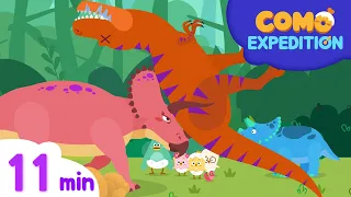 Como Expedition | Triceratops + More episode 11min | Cartoon video for kids | Como Kids TV