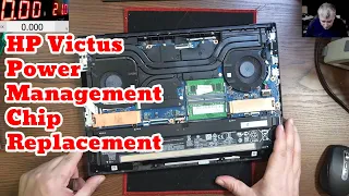 HP Victus gaming laptop motherboard repair - Power management chip replacement - not charging
