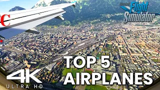 The TOP 5 Best Airliners To Fly to In Microsoft Flight Simulator 2020 - 4K ULTRA GRAPHICS | Part 1