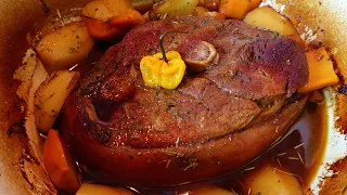 Jerk Flavored Pot Roast Pork (In a Cast Iron Dutch Oven)