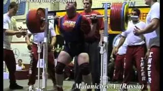 Malanichev SQ 400kg@125 Powerlifting IPF World Championship 2002