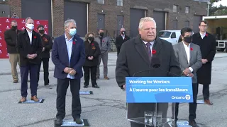 Premier Ford makes an announcement in Milton | Nov 2